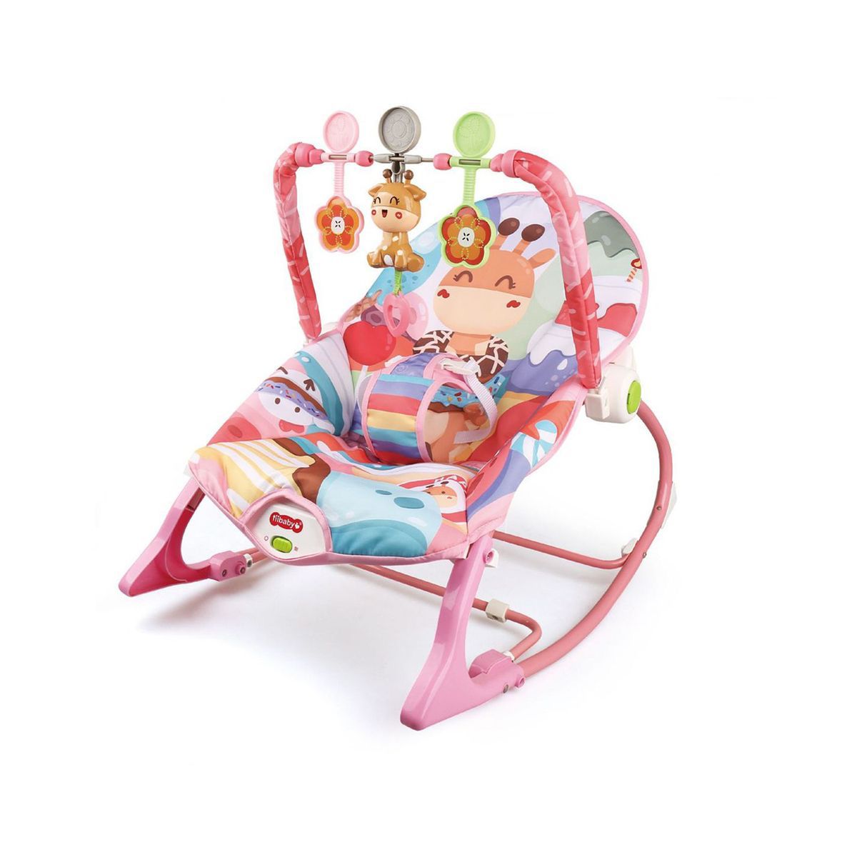 Vista 6 de SILLA MECEDORA CON TOLDILLO - ESTILO: #5 ELEFANTE-AZUL